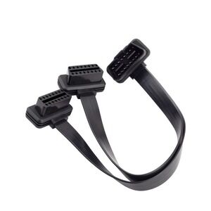 16 Pin OBD2 OBDII Splitter Extension Cable Male to Dual Female